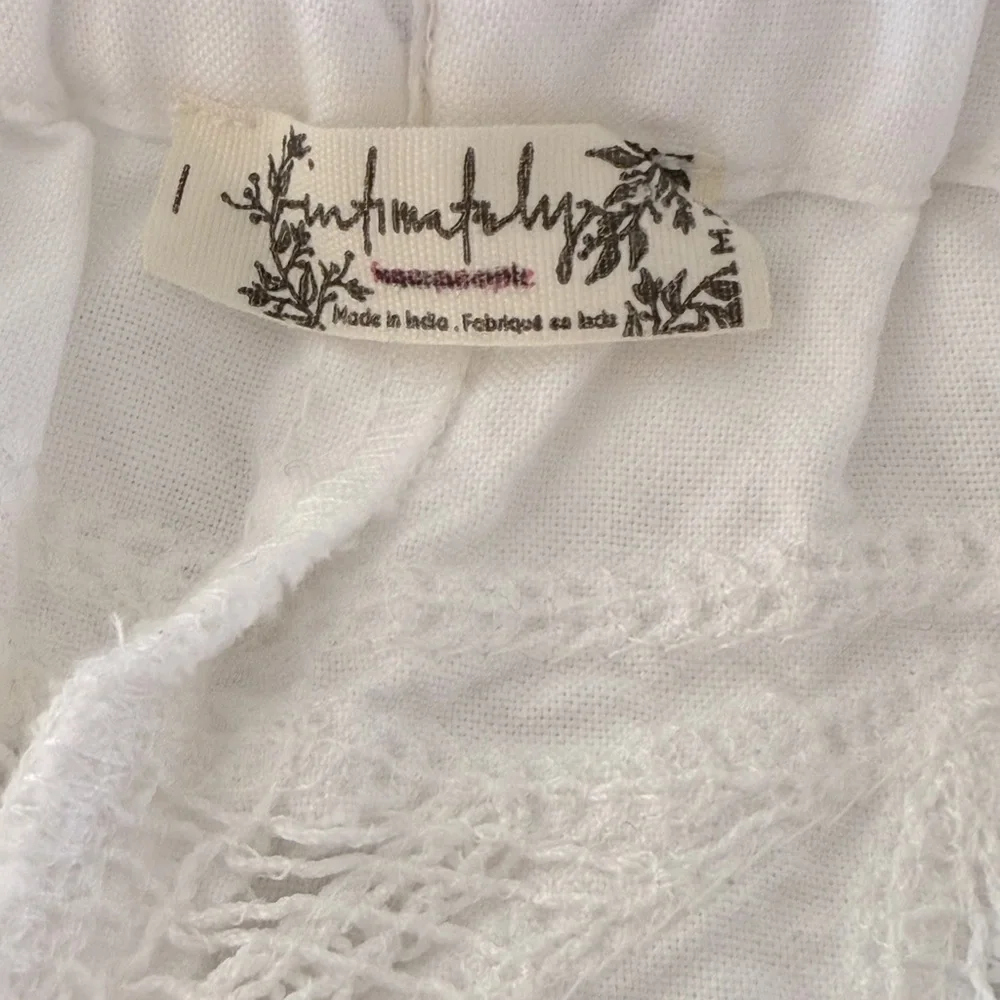 FREE PEOPLE Brittany Embroidered Micro Shorts White Size M - Picture 4 of 10